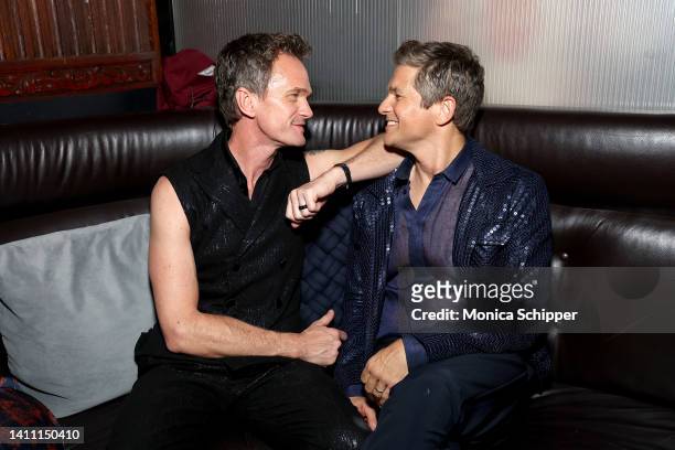 Neil Patrick Harris and David Burtka attend the after party for the premiere of Uncoupled S1 presented by Netflix at The Oak Room on July 26, 2022 in...