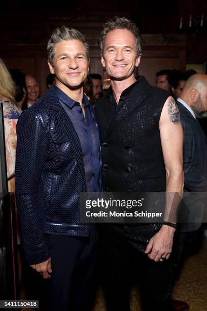 David Burtka and Neil Patrick Harris attend the after party for the premiere of Uncoupled S1 presented by Netflix at The Oak Room on July 26, 2022 in...