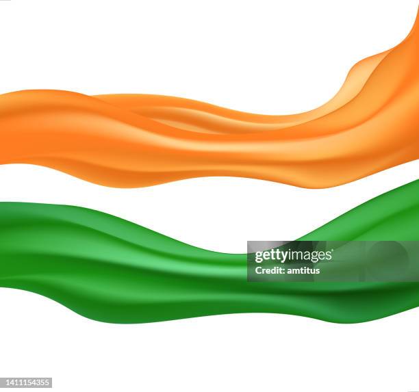 indian flag waving - tricolors stock illustrations