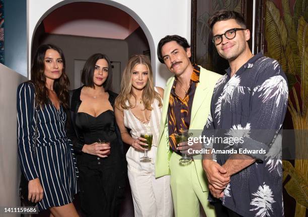 Television personalities Kristina Kelly, Katie Maloney, Ariana Madix, Tom Sandoval and Tom Schwartz attend the Friends and Family Opening at Schwartz...