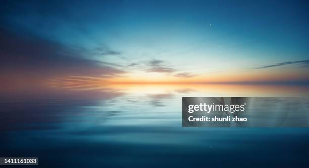 sky reflecting in sea - seascape horizon bildbanksfoton och bilder