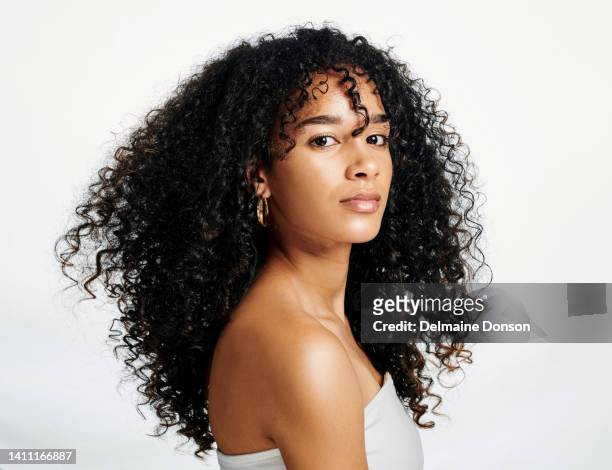 802 Black Curly Hair White Background Photos and Premium High Res Pictures  - Getty Images