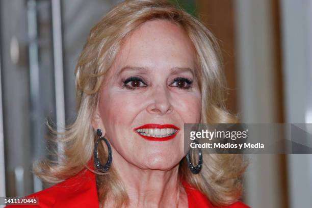 Margarita Gralia during the press conference of the play 'Los Guajolotes Salvajes' at Plaza San Jacinto on July 26, 2022 in Mexico City, Mexico.