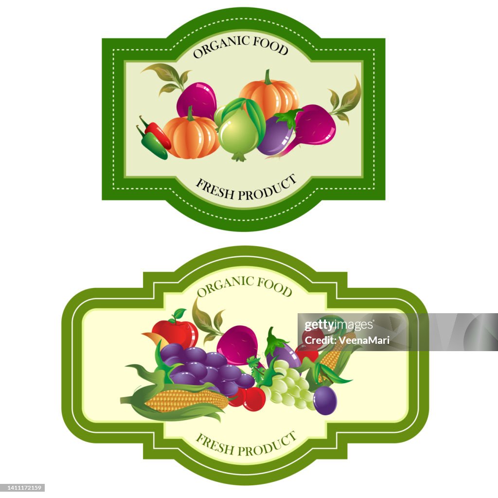 Food Label Design Rounded Food Label Design High-Res Vector Graphic - Getty Images