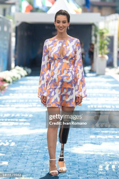 Chiara Bordi attends the blue carpet at the Giffoni Film Festival 2022 on July 26, 2022 in Giffoni Valle Piana, Italy.