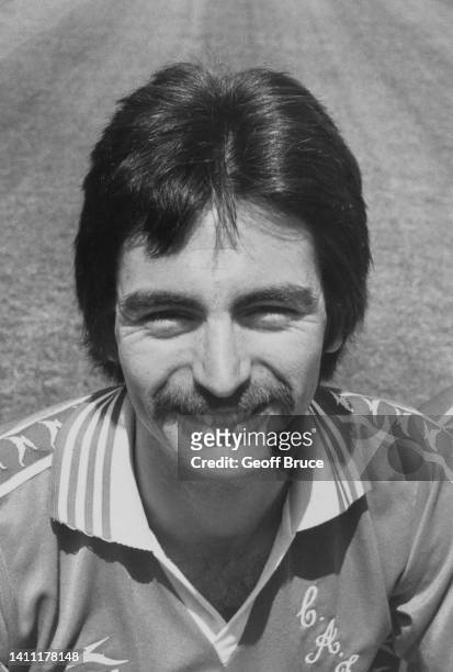 Portrait of English professional footballer Les Berry, Central Defender for Charlton Athletic Football Club on 7th August 1979 at The Valley ground...