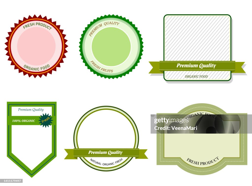 Food Label Design Rounded Food Label Design High-Res Vector Graphic - Getty Images