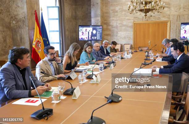 The Third Vice-President and Minister for Ecological Transition, Teresa Ribera ; together with the Secretary of State for Energy, Sara Aagesen ; and...