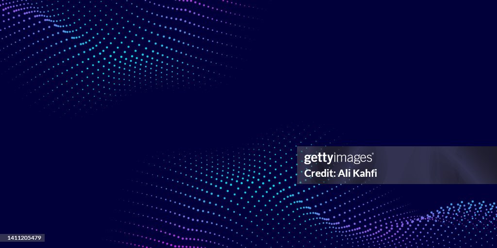 Abstract Waving Particle Technologie Hintergrund