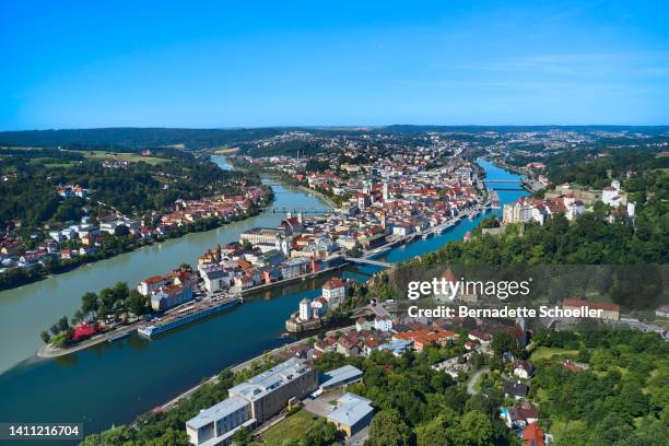 passau from the east - パッサウ ストックフォトと画像