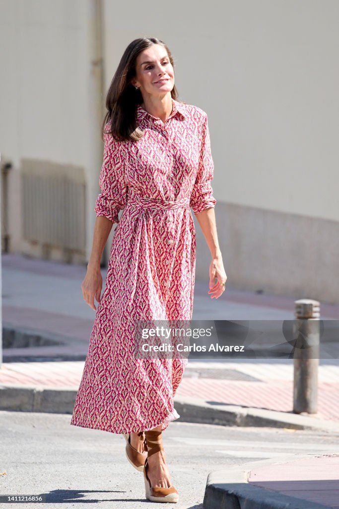 Queen Letizia Attends A Meeting On Mental Health At UNICEF Headquarters In Madrid