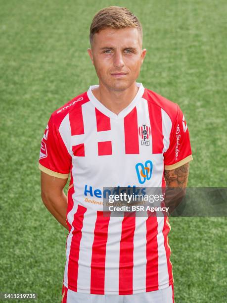 Dean van der Sluys of TOP Oss during a Press Photocall of TOP Oss at the Frans Heesen Stadion on July 27, 2022 in Oss, Netherlands.