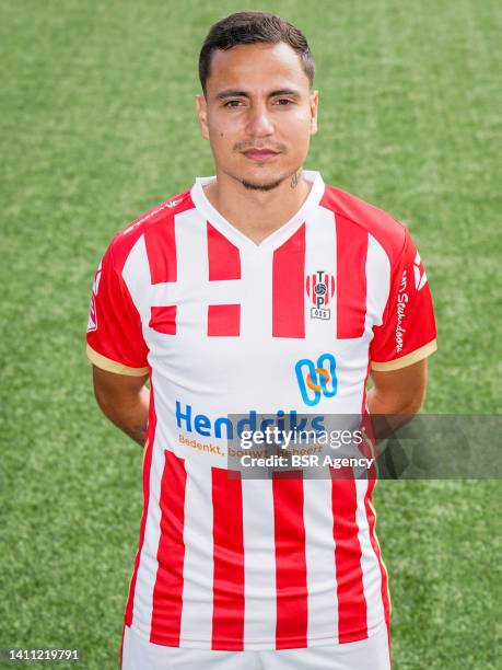 Justin Mathieu of TOP Oss during a Press Photocall of TOP Oss at the Frans Heesen Stadion on July 27, 2022 in Oss, Netherlands.