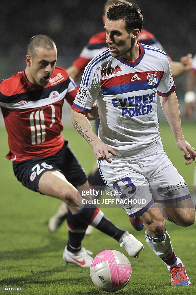 Lyon's French forward Anthony Reveillere