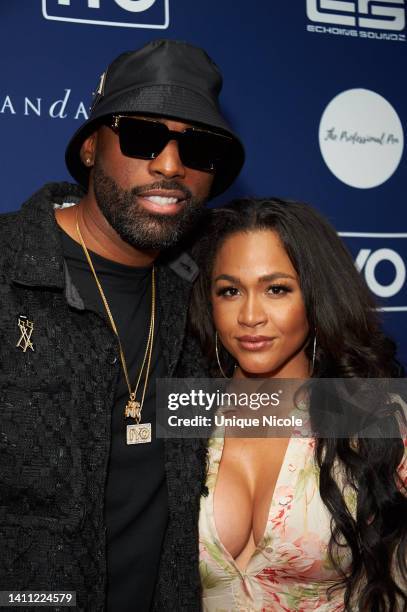 Isaac Yowman and Rosa Acosta attend "Truffle Sauce" Red Carpet Premiere at Andaz West Hollywood on July 26, 2022 in West Hollywood, California.