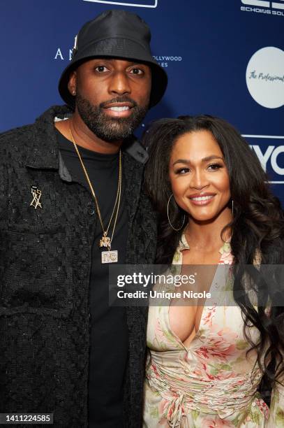 Isaac Yowman and Rosa Acosta attend "Truffle Sauce" Red Carpet Premiere at Andaz West Hollywood on July 26, 2022 in West Hollywood, California.