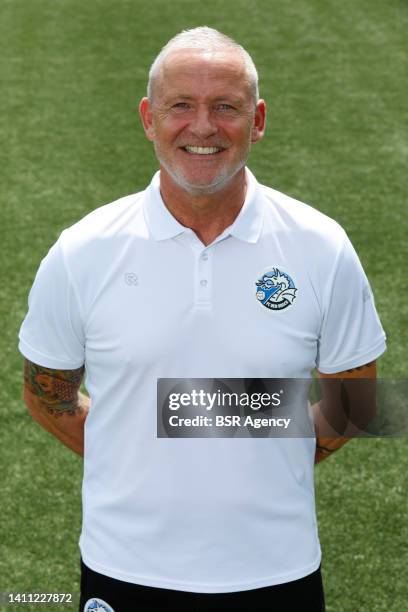 Jack de Gier hoofdtrainer/coach of FC den Bosch poses during the annual club Photocall at Stadion De Vliert on July 12, 2022 in Den Bosch, Netherlands