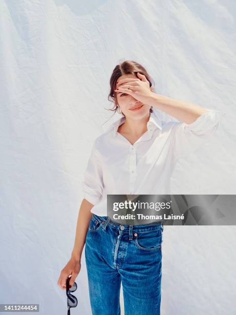 Actress Rebecca Marder poses for a portrait on July 16, 2021 in Cannes, France.