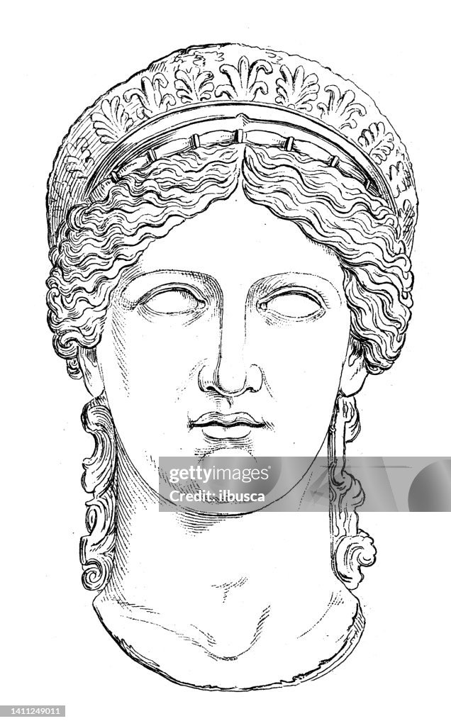Antique illustration: Greek Art, Juno Ludovisi (Hera Ludovisi)