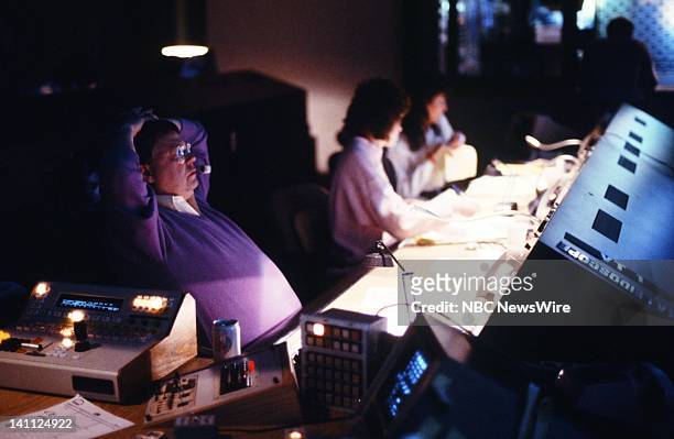 Director George Paul in the control room of "TODAY" on April 13, 1988 -- Photo by: Al Levine/NBC/NBC NewsWire