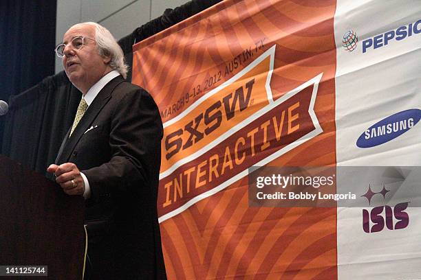 Frank Abagnale speaks onstage at Catch Me If You Can: Frank Abagnale 10 Years Later during the 2012 SXSW Music, Film + Interactive Festival at Austin...