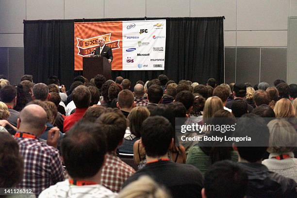 Frank Abagnale speaks onstage at Catch Me If You Can: Frank Abagnale 10 Years Later during the 2012 SXSW Music, Film + Interactive Festival at Austin...