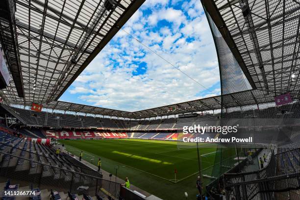 General view before the pre-season friendly match between FC Red Bull Salzburg and FC Liverpool at Red Bull Arena on July 27, 2022 in Salzburg,...