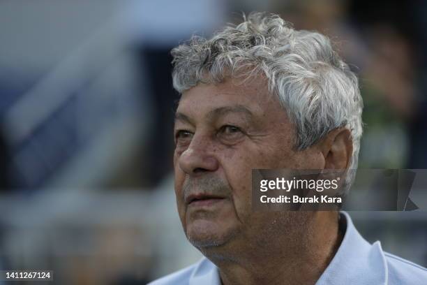 Dynamo Kyiv's head coach Mircea Lucescu during the UEFA Champions League Second Qualifying Round Second Leg match between Fenerbahce and Dynamo Kyiv...