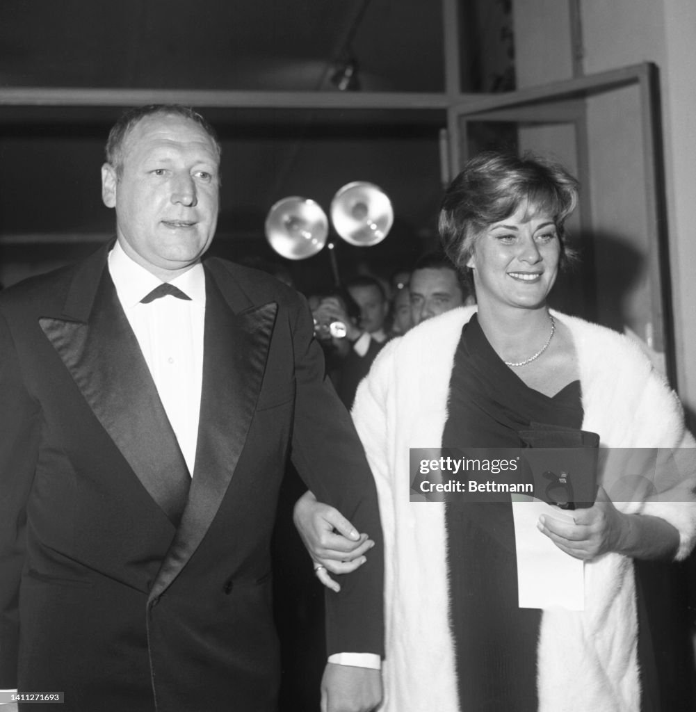 George Wilson and Alida Valli Arrive at the Cannes Film Festival