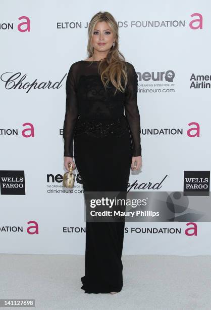 Holly Valance arrives at the 20th Annual Elton John AIDS Foundation Academy Awards Viewing Party at Pacific Design Center on February 26, 2012 in...