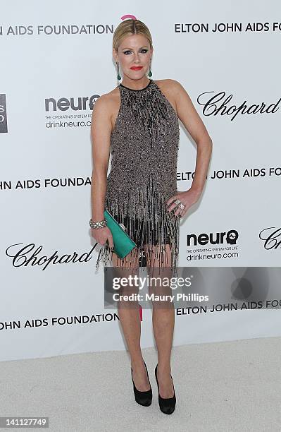 Kathleen Robertson arrives at the 20th Annual Elton John AIDS Foundation Academy Awards Viewing Party at Pacific Design Center on February 26, 2012...