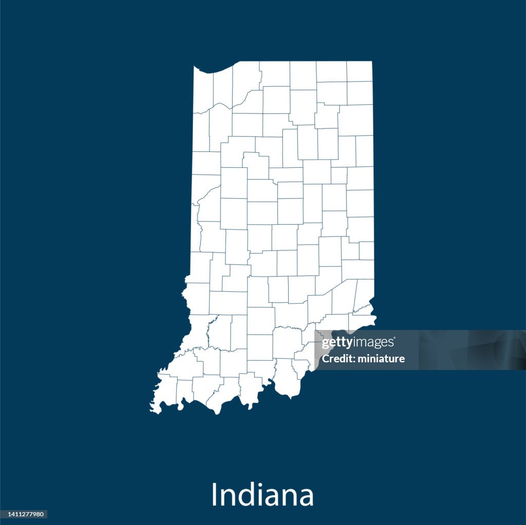 Simple Indianamap Indiana Map High-Res Vector Graphic - Getty Images