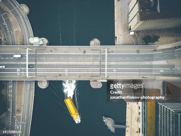 langebro bridge - copenhagen aerial stock pictures, royalty-free photos & images
