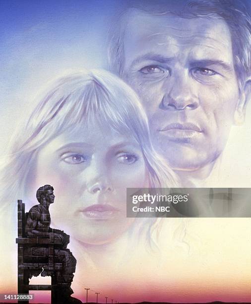 Pictured: Rosanna Arquette as Nicole Baker, Tommy Lee Jones as Gary Mark Gilmore -- Artwork for "The Executioner's Song" -- Photo by: NBC/NBCU Photo...