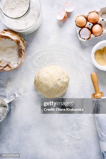 dough - baking overhead stock pictures, royalty-free photos & images