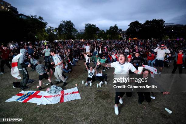 Activity from the fan zone during the UEFA Women's EURO 2022 Fan and Spectator Experience on July 26, 2022 in Sheffield, England. This image was...