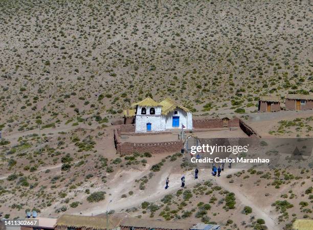 church in the atacama desert - antofagasta fotografías e imágenes de stock