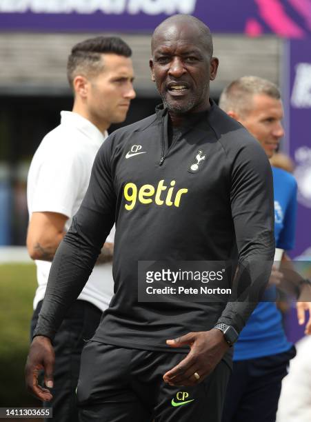 Tottenham Hotspur coach Chris Powell looks on during the Next Gen London match between West Ham United and Crystal Palace at Tottenham Hotspur...
