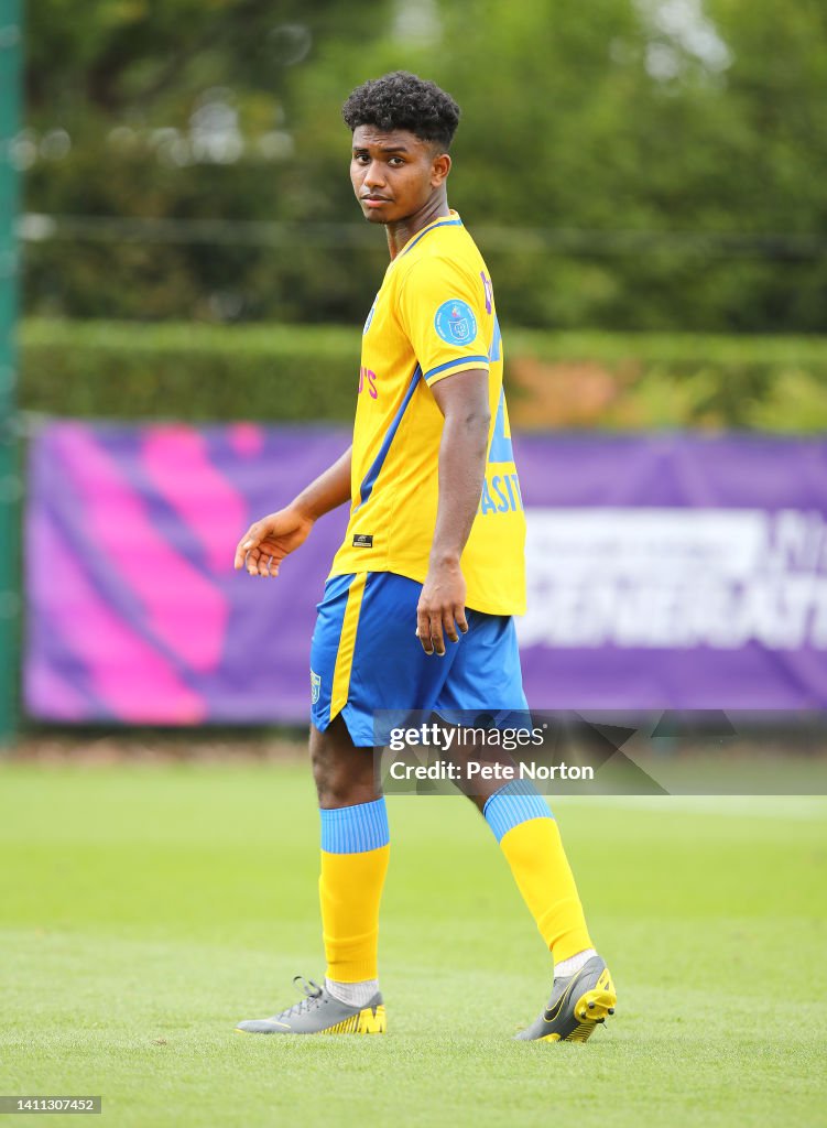 Muheed T Muheet Shabir of Kerala Blasters in action during the Next Gen London ...