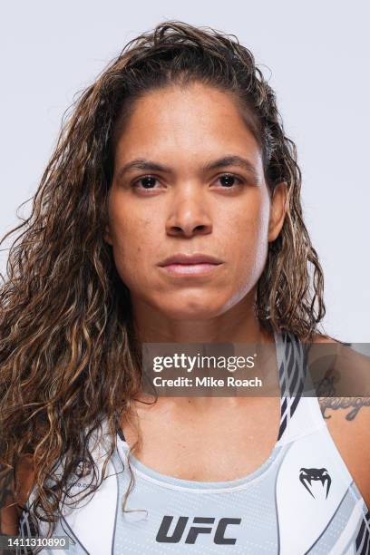 Amanda Nunes poses for a portrait during a UFC Photo session on July 27, 2022 in Dallas, Texas.