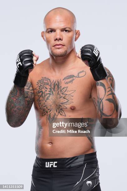 Anthony Smith poses for a portrait during a UFC Photo session on July 27, 2022 in Dallas, Texas.