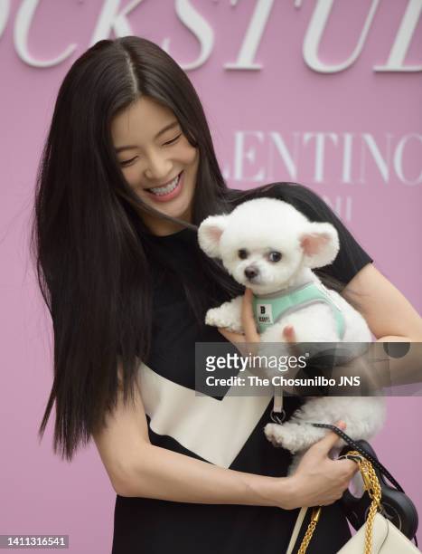 Lee Sun-bin during the 'Valentino Garavani Rockstud Pet' Pop-up Store photocall at Anthracite Hannam on June 10, 2022 in Seoul, South Korea.