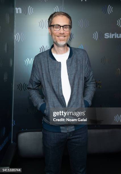 Stephen Merchant visits the SiriusXM Studios on July 27, 2022 in New York City.