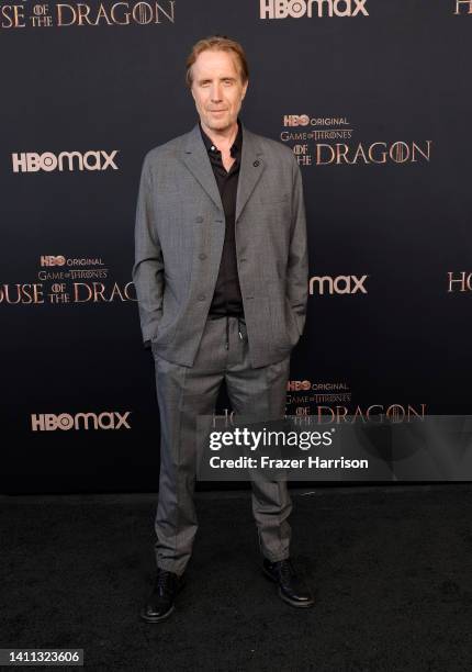 Rhys Ifans attends the HBO Original Drama Series "House of the Dragon" World Premiere at Academy Museum of Motion Pictures on July 27, 2022 in Los...