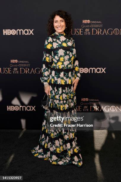 Lisa Edelstein attends the HBO Original Drama Series "House of the Dragon" World Premiere at Academy Museum of Motion Pictures on July 27, 2022 in...