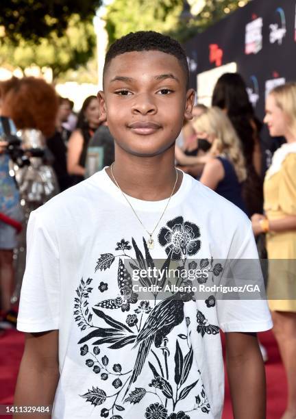 Alfred Lewis attends the Disney+ "High School Musical: The Musical: The Series" season 3 premiere at Walt Disney Studios on July 27, 2022 in Burbank,...