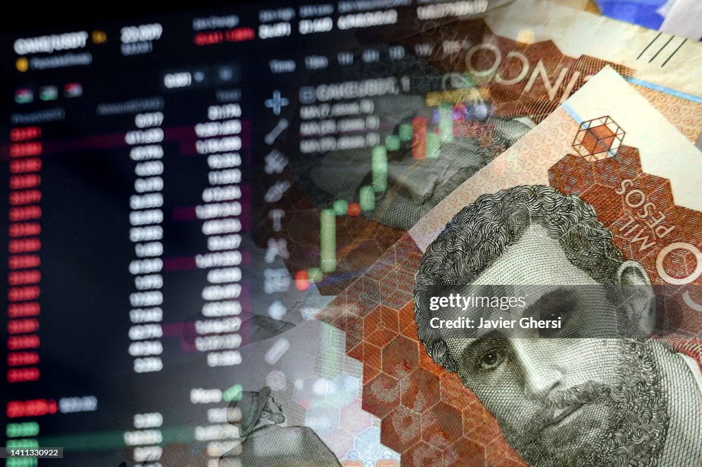 Colombian pesos in cash and stock indicators