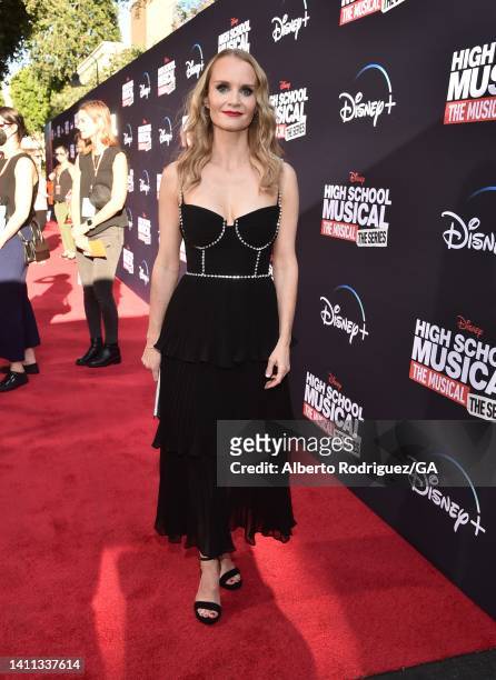 Kate Reinders attends the Disney+ "High School Musical: The Musical: The Series" season 3 premiere at Walt Disney Studios on July 27, 2022 in...