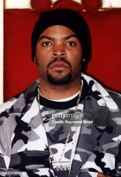 Rapper Ice Cube poses for photos at George's Music Room in Chicago, Illinois in April 1998. .