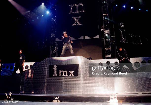 Singers Romeo , Batman and LDB of IMx performs at the U.I.C. Pavilion in Chicago, Illinois in August 2002. .